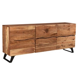 Acacia Wood 3 Doors Live Edge Sideboard - Timbergirl - 1 of 4