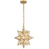 Claxy Moravian Star Pendant Chandelier Seeded Glass Gold Light 15 Inches - 2 of 4
