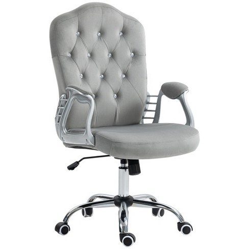 Velvet office discount chair on wheels