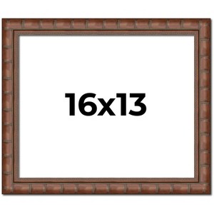 PosterPalooza | 16x13 Modern Bamboo Picture Frame, UV Acrylic, 5 Finishes - 1 of 4