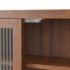 Wall Cabinets for Bathroom Storage, Kitchen Wall Cabinet with Glass Doors, Towel Rack, Detachable Shelves, 3-Tier - 3 of 4