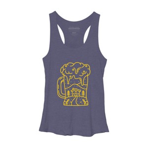 Women's Design By Humans Christmas Beer By VEKTORKITA Racerback Tank Top - 1 of 3