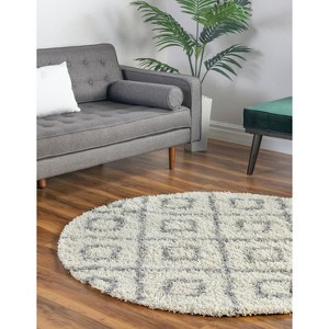 Unique Loom Trellis Shag Ruth Trellis Indoor Woven Area Rug - 1 of 4