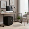 FurnitureR Mobile File Cabinet with Lock, 2 Drawer Wood Filing Cabinet with Wheels, Lockable Office Storage Organizer for A4/Letter/Legal Size Files - 4 of 4