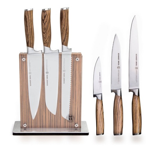 Schmidt Brothers Cutlery Zebra Wood 7pc Knife Block Set : Target