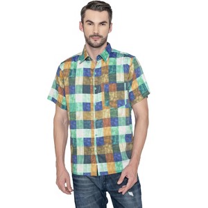 HAPPY BAY Men's Hawaiian Shirt Fashion Button Down Short Sleeves Holidays Aloha Party Casual Tops Summer Beaches Shirts for Men - 1 of 4