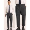 Lars Amadeus Men's Double Pleated Solid Color Slim Fit Dress Pants - 4 of 4