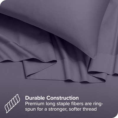 Dusty Purple Organic Cotton Full Bed Sheet Set