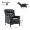Mid-Century Faux Leather Recliner Armchair – Tufted Pushback Lounge Chair for Living Room, Bedroom, or Reading Nook - 4 of 4