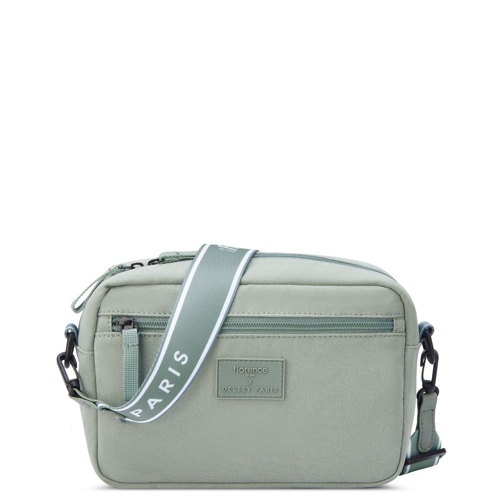 Photos - Women Bag Delsey Florence by mills x  PARIS Free-Spirit Crossbody Bag - Sage Green 
