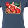 Women's - Coca-Cola - Vintage Santa With Coca Cola Ice Cooler Fitted Graphic T-Shirt - 2 of 3