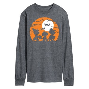 Men's - Peanuts - Trick Or Treat Silhouettes Long Sleeve Graphic T-Shirt - 1 of 4
