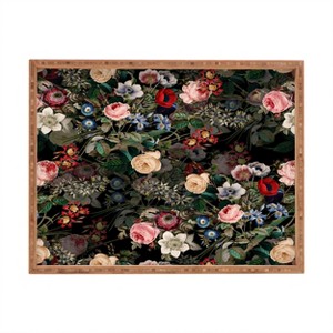 Burcu Korkmazyurek Dark Garden Rectangular Tray - Deny Designs - 1 of 2