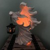 Cracker Barrel Ghost Halloween Witch Ornament with Lantern Energy Saving Resin Statue for Garden Courtyard Decor Sun-Solar - 4 of 4