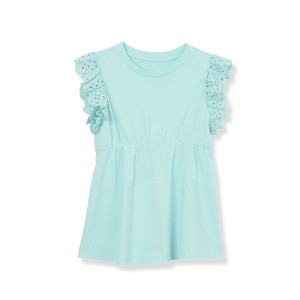 Lands' End Kids Flutter Sleeve Tiered Peasant Top - 1 of 2