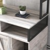 Cat Litter Box Enclosure with Shelves – Hidden Wooden Pet House Storage Cabinet with Open Compartment & Top Shelf, 31.5"L x 17.7"W x 54.7"H, Grey - 4 of 4