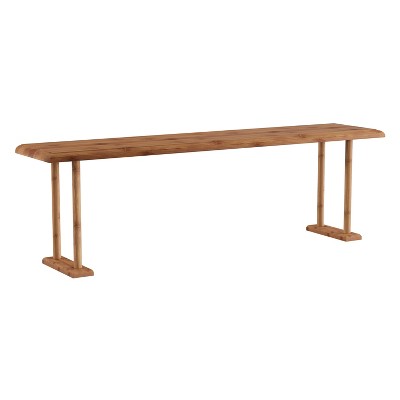 Medium Brown Bamboo Rectangular Sink Shelf Organizer