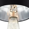 Regency Hill Landro Modern Mid Century Table Lamps Set of 2 with Clear Round Risers 29" Tall Mercury Glass Black Drum Shade for Bedroom Living Room - 3 of 4
