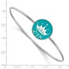 Black Bow Jewelry Sterling Silver Zeta Tau Alpha Greek Life Bangle Bracelet 8 Inch - 2 of 3