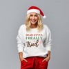 Simply Sage Market Women's Graphic Sweatshirt Dear Santa I Really Tried - 2 of 4