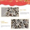 Whisen 6FT Artificial Christmas Tree, 600 LED Lights, 935 Tips, 31 Pine Cones, Snowy Effect, Hinged Branches, Metal Stand - 4 of 4
