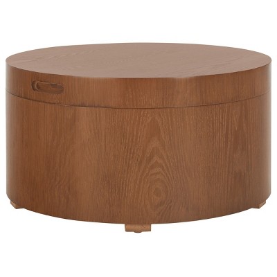 Rafaela Round Coffee Table - Natural Brown - Safavieh
