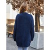 Snuggle Sac Women’s Open Front Cardigan with Pockets Soft Long Sleeve Knit Sweater for All Seasons - 4 of 4
