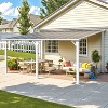 CLIHOME 16 ft. x 12 ft. Outdoor Pergola Large Wall-Mounted Hard Top Lean to Metal Gazebo Shelter with Patio Roof, Heavy Duty Awnings - 3 of 4