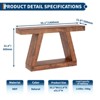 Farmhouse Console Table, 2-Tier Trapezoidal Sofa Table with Open Shelf, Industrial Style Entryway & Hallway Furniture for Living Room - 2 of 4