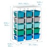 ECR4Kids 5-Tier Storage Rack with 15 Cubby Bins 5x3, 1 - 2 of 4