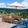 Aoodor 76" x 22" x 5.1" Polyester Tufted Chaise Lounge Cushion, Water-Resistant & Fade-Resistant Cushion for Outdoor Wicker Chaise Lounge Use, 2 Pack - 2 of 4