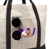 Ashland University Eagles Primary Logo Canvas Tote Bag With External Pocket, Reusable Shoulder Bag for Shopping, School, Beach - 2 of 4