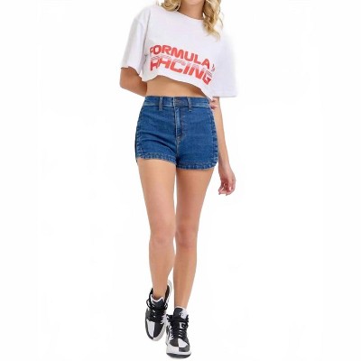 Women's High Rise Short With Dolphin Hem - CELLO