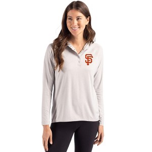 San Francisco Giants Cutter & Buck Coastline Epic Comfort Recycled Womens Hooded Shirt - 1 of 1