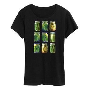Women's - Instant Message - Any Jar, Fill With Pickles Short Sleeve Graphic T-Shirt - 1 of 4