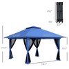 Aghana Digitals 13'x13' Instant Pop Up Gazebo with 2-Tier Roof, Removable Mesh Walls, UV50+ - 4 of 4