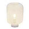 Creekwood Home Industrial Compact Mesh Wire Metal Table Lamp White - 2 of 4