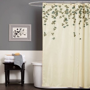 Flower Drops Shower Curtain - Lush Décor - 1 of 4