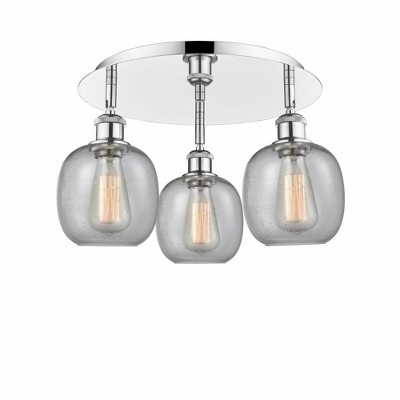 Belfast - 3 Light Flush Mount In Industrial Style-9.5 Inches Tall and 17.75 Inches Wide