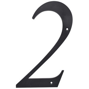 Hillman 6 in. Reflective Black Plastic Nail-On Number 2 1 pc (Case of 3) - 1 of 1
