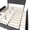 DOMETOUR Queen Size Upholstered Linen Fabric Trundle bed with Drawers Grey - 4 of 4