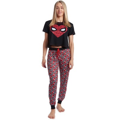 Marvel Spider man Womens Pajama Shirt And Pants Sleep Set