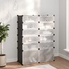 vidaXL Shoe Rack Black PP (Polypropylene), Steel 37 x 14.6 x 49.2 in - Black 37" x 14.6" x 49.2" - 2 of 4