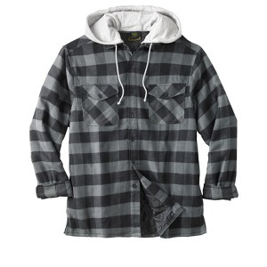 Boulder Creek by KingSize Men's Big & Tall Removable Hooded Shirt Jacket - 1 of 4