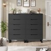 5 Dresser for Bedroom, 47" Tall Dresser, Vertical Drawer Dresser with Storage Freestanding, Wooden Closet Dresser for Living Room, Entryway, White - 2 of 4