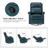 Irene 30.5" Wide Genuine Leather Manual Recliner with Rolled Arms Set of 2| ARTFUL LIVING DESIGN - 3 of 4