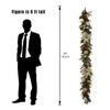 6FT Pre-Lit Christmas Garland  with 20 LED Lights, Bow-Knot Ball Ornaments, Battery Operated with Timer for Mantle & Staircase Decoration - 4 of 4