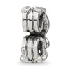 Black Bow Jewelry Sterling Silver Scroll Connector Bead Charm - 4 of 4