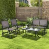 Tangkula 4PCS Outdoor Glider Chair & Table Set Patio Conversation Furniture Set - 3 of 4