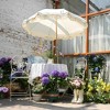 LAGarden 6 Ft Fringe Patio Umbrella with Tassel Jazz Age Wood - 4 of 4